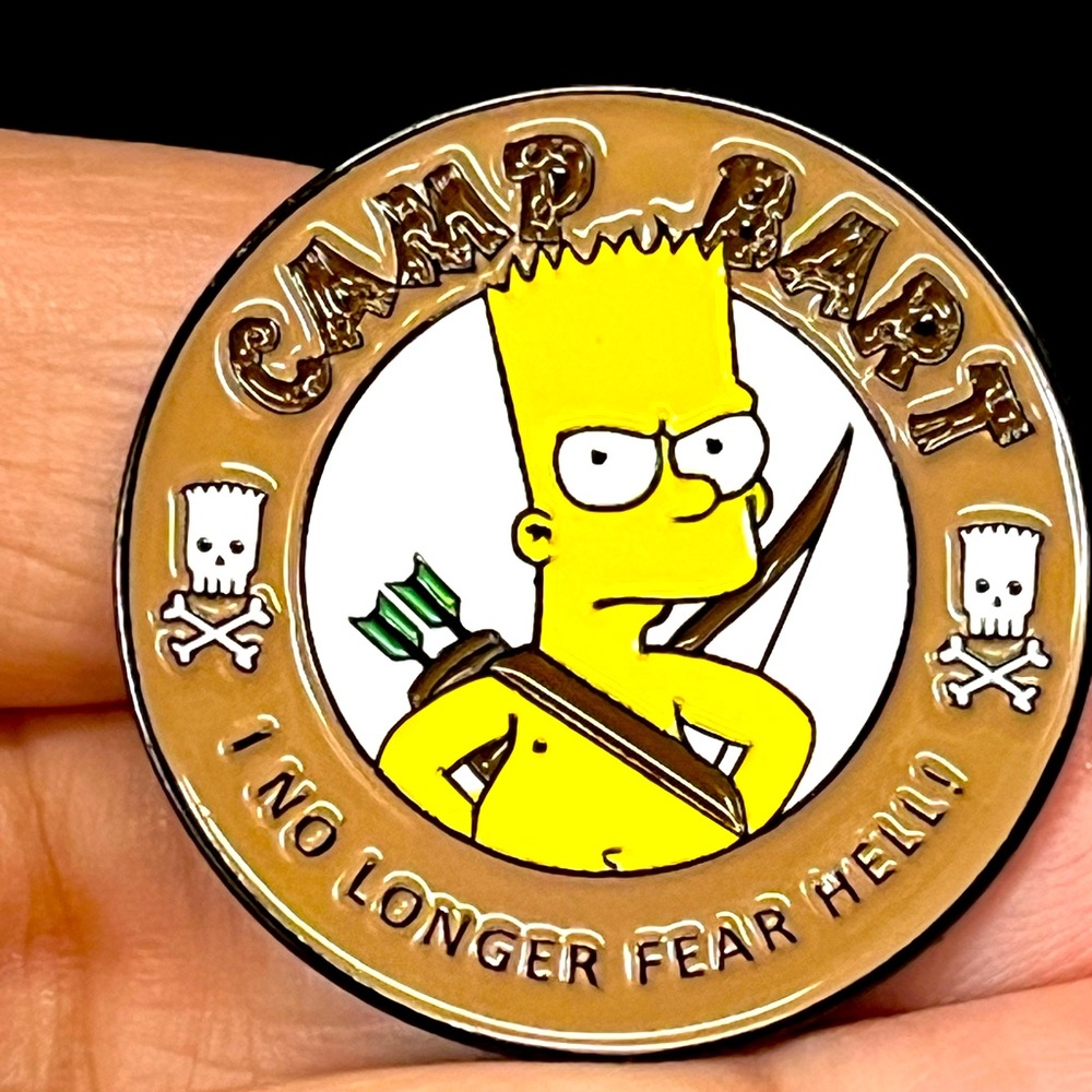 Bart Simpson  TV cartoon series pin/brooch-lapel NO FEAR
